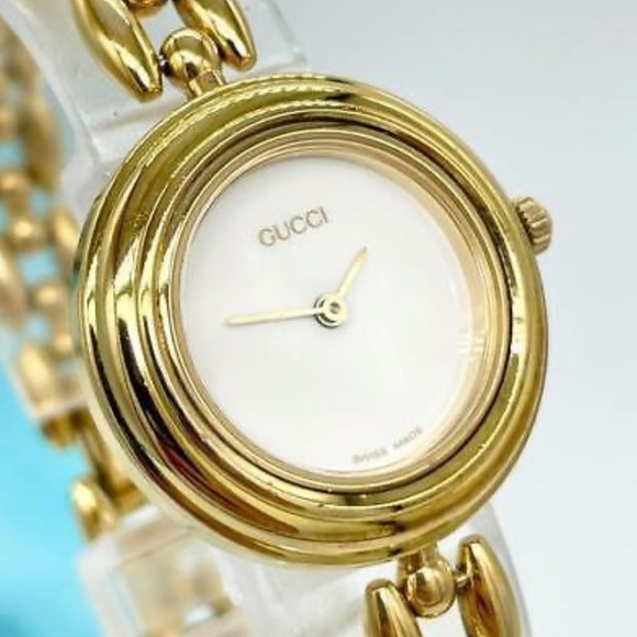 - Luxury Gucci Statement Watch Vintage RARE excellent condition 14k Gold P… - Picture 1 of 6